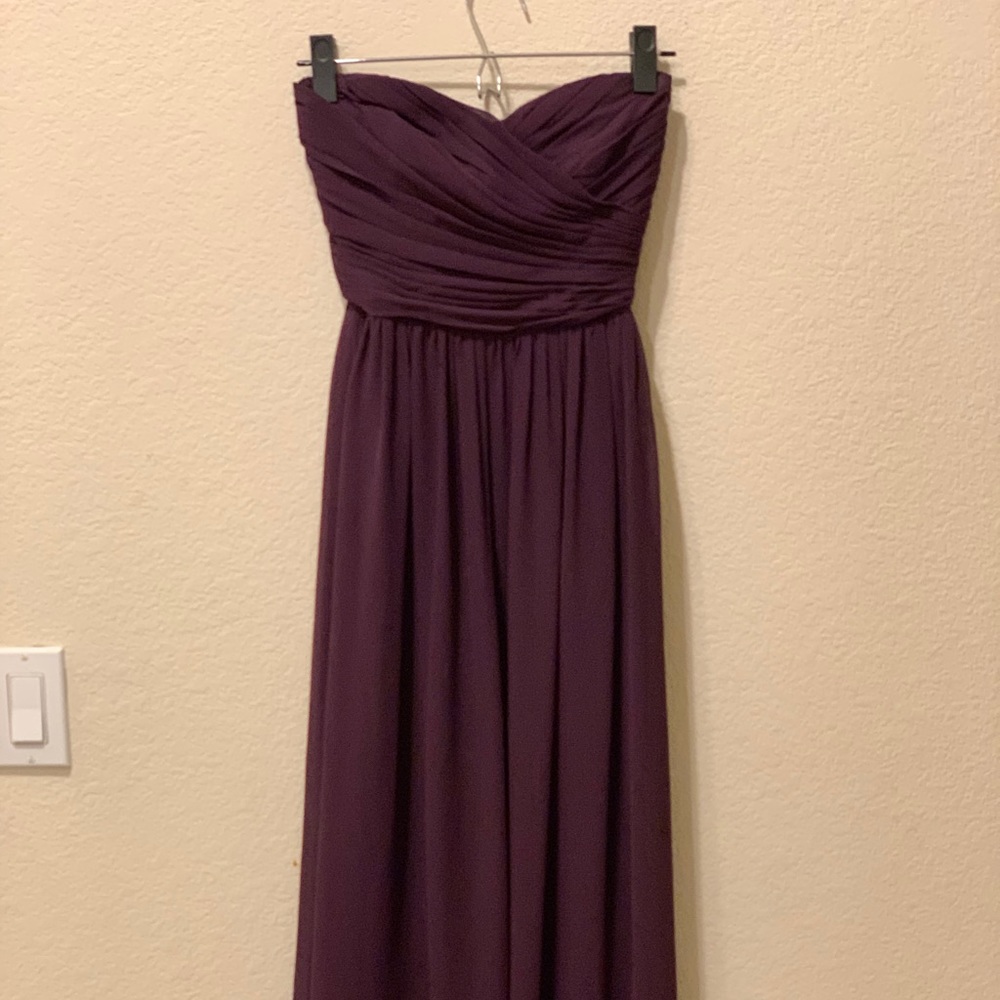 Strapless, chiffon dress
